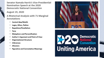 Preview of Sen. Kamala Harris's Nomination Speech at the 2020 DNC – Rhetorical Analysis