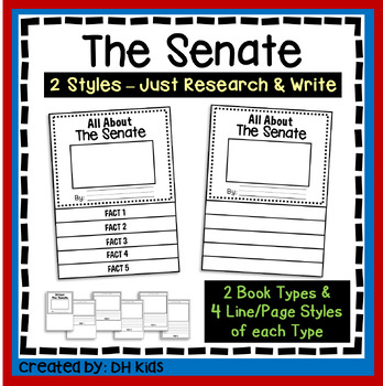 Preview of Senate Report, US Government Flip Book, United States Senate Writing, Government