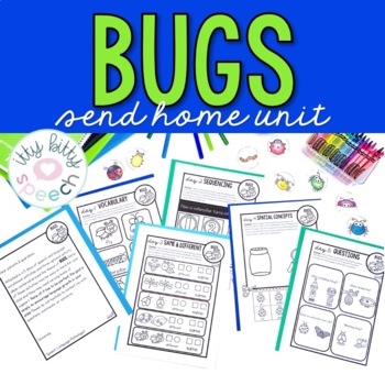Preview of Bugs & Insects Send Home Unit - Speech Therapy Homework