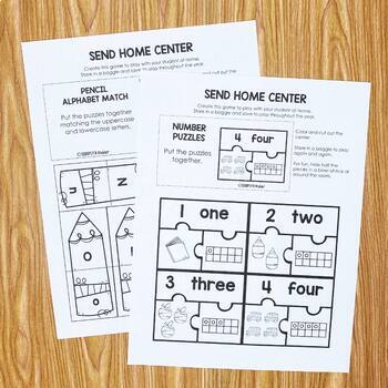 Send Home School Plans First Quarter Kindergarten by Simply Kinder
