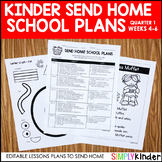 Send Home Sub Plan Kinder 1st Quarter Sets 4-6
