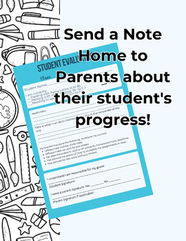 Preview of Send a Note Home to Parents! Easy Communication Letter Format Home