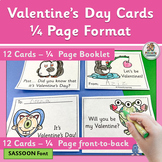 Send a Valentine to Classmates with Valentines Day Cards Set 2 - SASSOON Font