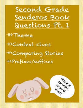 Preview of Spanish Reading Questions (Senderos textbook- theme part 1)