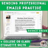 Sending Professional College Emails Activity + Class Etiqu