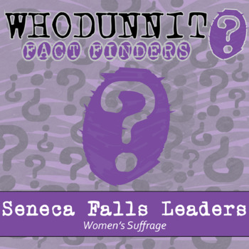 Preview of Seneca Falls Convention Whodunnit Activity - Printable & Digital Game Options