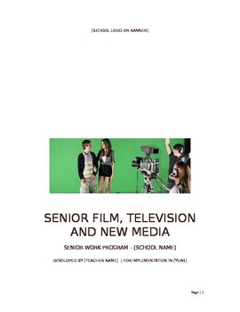 Preview of Senior Film, Television and New Media Work Program