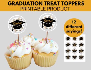 Preview of Senior Graduation Treat Toppers | Printable Grad Toppers