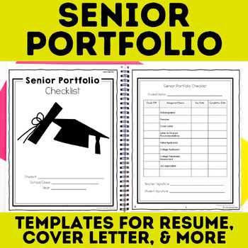 Preview of Senior Portfolio: Templates for Autobiography Resume Cover Letter and More!