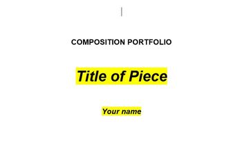 Preview of Senior/Stage 5 Music Composition Portfolio TEMPLATE (fully editable)