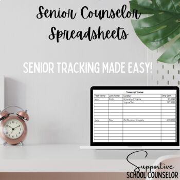 Preview of Senior Tracking & Organization Spreadsheets