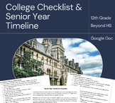 Senior Year College Prep Timeline & Checklist