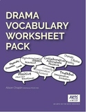 Seniors Elements Of Drama Pack Drama Vocabulary Worksheets