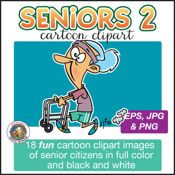 Preview of Seniors Volume 2 Cartoon Clipart for ALL grades