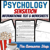 Sensation Informational Text With Worksheets for Psycholog