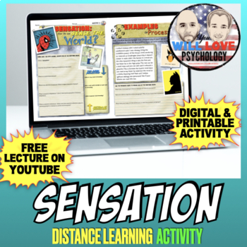 Preview of Sensation | Psychology | Digital Learning Activity