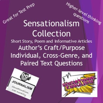 Preview of Sensationalism Collection with Informative Articles, Story, and Poem