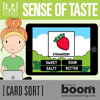 Preview of Sense of Taste Science Boom Cards™- Interactive Digital Science Card Sort