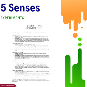 Preview of SenseLab Explorer: Home Experiments on the Five Senses