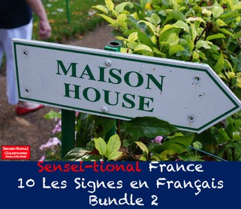 Preview of Sensei-tional France: 10 Les Signes en Français Bundle 2