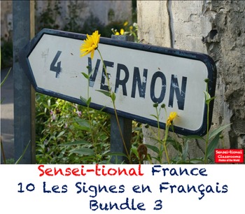Preview of Sensei-tional France: 10 Les Signes en Français Bundle 3