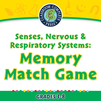 Preview of Senses, Nervous & Respiratory Systems: Memory Match Game - NOTEBOOK Gr. 3-8