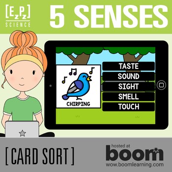 Preview of Senses Science Boom Cards™- Interactive Digital Science Card Sort