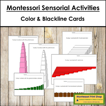 Preview of Montessori Sensorial Activities Work Cards