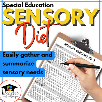 Preview of Sensory Assessment & Planning Guide |Sensory Diet- Special Education