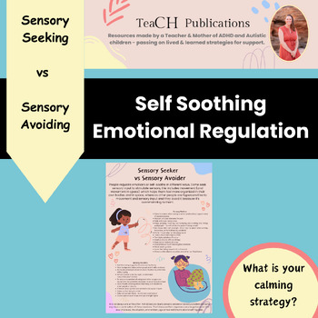 Preview of Sensory Avoider vs Sensory Seeker Poster - Emotional Regulation - Self Soothing
