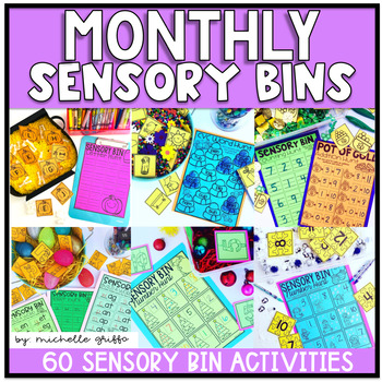 Preview of Sensory Bin Activities Centers Kindergarten Tubs Fine Motor Bundle