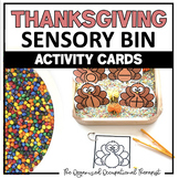 Sensory Bin Activity Cards for Thanksgiving