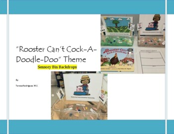 Preview of Rooster Can't Cock-A-Doodle Doo Sensory Bin Backdrops