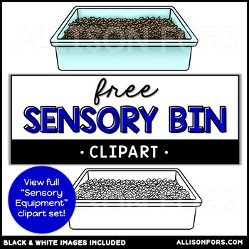 Preview of FREE Sensory Bin Clip Art - Occupational Therapy Clip Art