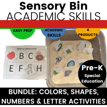 Preview of Academic Activities Bundle Sensory Bin Activities Preschool Special Ed.