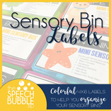 Sensory Bin Labels
