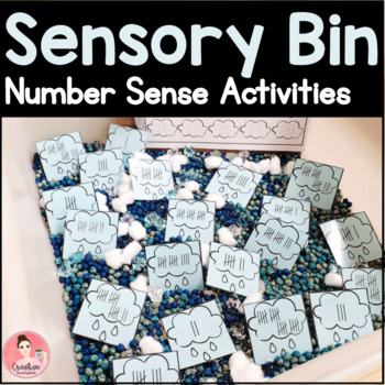 Preview of Sensory Bin Number Sense Activities (English and French)