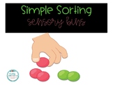 Sensory Bin- Simple Sorting