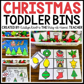 Preview of Christmas Toddler Sensory Bin Activities | Homeschool Preschool | Tot School