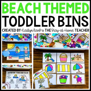 Preview of Beach Summer Toddler Sensory Bin Activities | Homeschool Preschool | Fine Motor