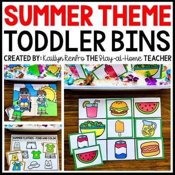 Preview of Summer Toddler Sensory Bin Activities | Homeschool Preschool | Fine Motor Skills