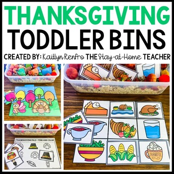 Preview of Thanksgiving Toddler Sensory Bin Activities | Homeschool Preschool | Tot School