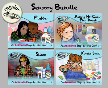 Preview of Sensory Bundle - Animated Step-by-Step Craft - Regular