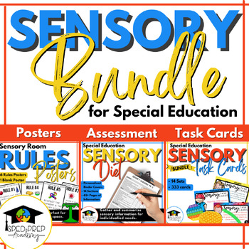 Preview of Sensory Bundle - Special Education [Assessment & Task Cards]