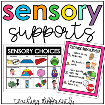 Preview of Sensory Break Choices and Visual Pack