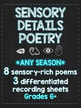 Preview of Sensory Details Poetry Stations
