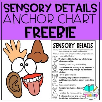 Preview of Sensory Details Anchor Chart FREEBIE