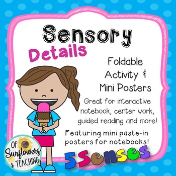 Preview of Sensory Details Interactive Notebook Foldable & Mini Poster Set