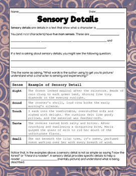 sensory details essay