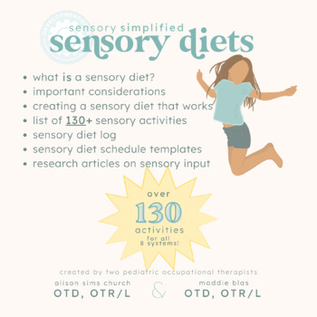 Preview of Sensory Diet Resource Packet: Explanations, Activities, Sensory Diet Log + More!